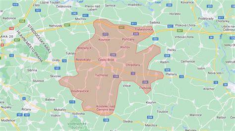 Mapa pokrytí službami Kaiser servis