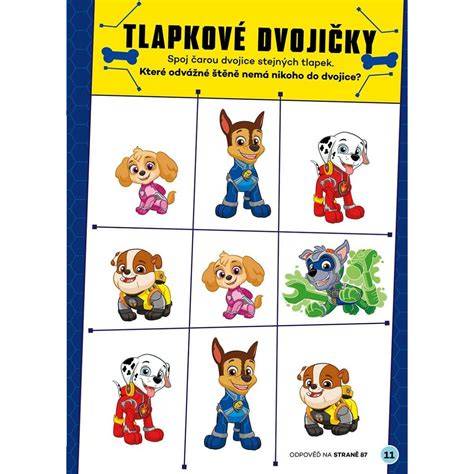 Mapa motivů jednotlivých hrdinů Tlapkové patrola a jejich ikonické barvy