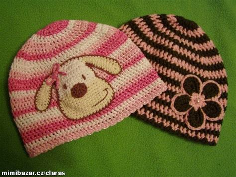 Ukázka háčkované čepičky s oušky
