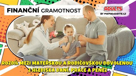 Infografika: Rozdíl mezi mateřskou dovolenou a PPM