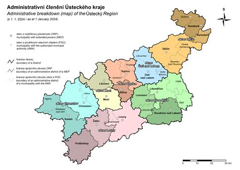 Mapa Ústeckého kraje s vyznačením Duchcova