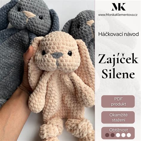 Roztomilý háčkovaný usínáček ve tvaru zajíčka