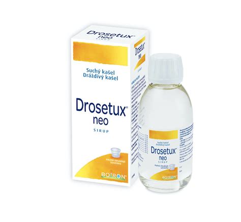 Detailní pohled na složení sirupu Drosetux Neo