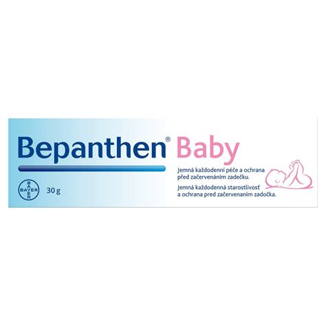 Obal produktu Bepanthen Baby s důrazem na provitamín B5