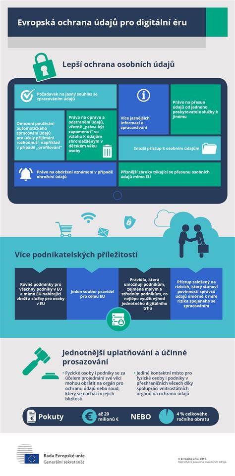Infografika znázorňující proces zpracování osobních údajů a práva uživatelů dle GDPR