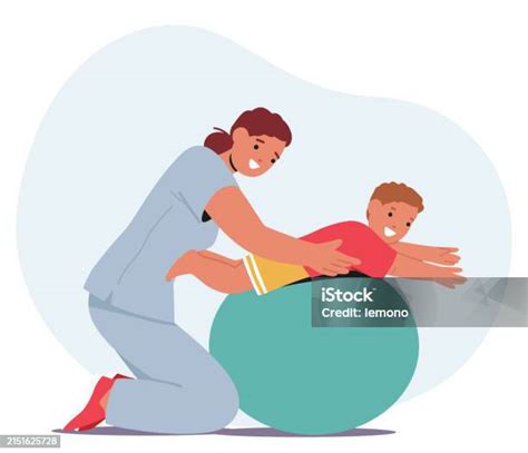 Ilustrace ženy sedící na porodním míči