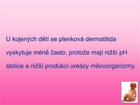 Schéma vzniku plenkové dermatitidy
