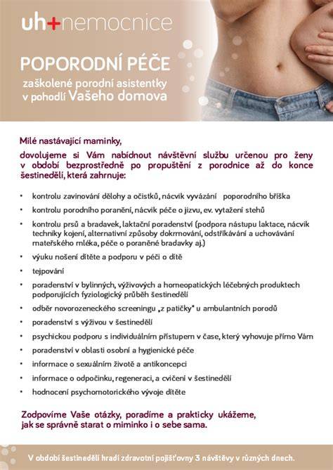 Infografika: Průběh porodu a poporodní péče
