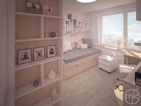 příklad interiéru dětského pokoje s rostoucí postýlkou